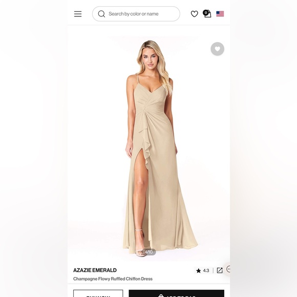 Azazie Size 12 dress - Picture 3 of 4